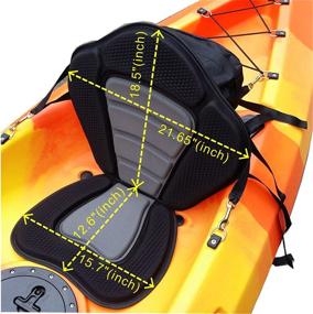 img 1 attached to 🚣 Welugnal Universal Sit on Top Kayak Seat: Comfortable Padded Cushion with Back Support & Convenient Back Pack | Ideal for Canoeing and Marine Adventures