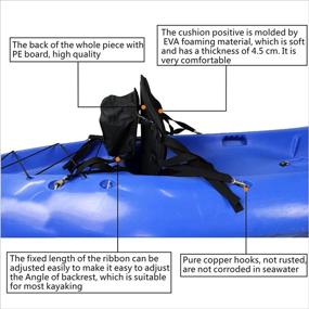 img 3 attached to 🚣 Welugnal Universal Sit on Top Kayak Seat: Comfortable Padded Cushion with Back Support & Convenient Back Pack | Ideal for Canoeing and Marine Adventures