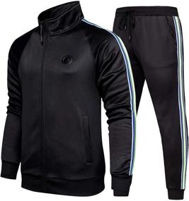 img 4 attached to Tracksuit Full Zip Jogging Running Training