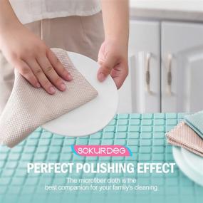 img 1 attached to Fish Scale Microfiber Cleaning Cloth & Polishing Cloth-8 Pack, Size:11.8 x 15.7 Inches: Effective Reusable Nanoscale Easy Clean Cloth for Mirrors, Glass, Dishes, Screens