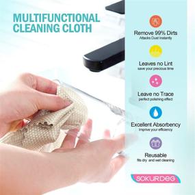 img 2 attached to Fish Scale Microfiber Cleaning Cloth & Polishing Cloth-8 Pack, Size:11.8 x 15.7 Inches: Effective Reusable Nanoscale Easy Clean Cloth for Mirrors, Glass, Dishes, Screens