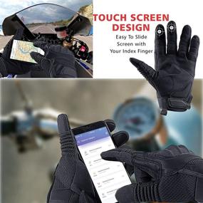 img 2 attached to 🧤 AMOSTBY Touch Screen Military Motorcycle Gloves for Men: Hard Knuckle Paintball Gloves for Outdoor Sports - Full Finger Tactical Gloves for Cycling, Shooting, Airsoft