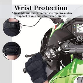 img 1 attached to 🧤 AMOSTBY Touch Screen Military Motorcycle Gloves for Men: Hard Knuckle Paintball Gloves for Outdoor Sports - Full Finger Tactical Gloves for Cycling, Shooting, Airsoft