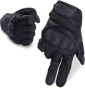 img 4 attached to 🧤 AMOSTBY Touch Screen Military Motorcycle Gloves for Men: Hard Knuckle Paintball Gloves for Outdoor Sports - Full Finger Tactical Gloves for Cycling, Shooting, Airsoft