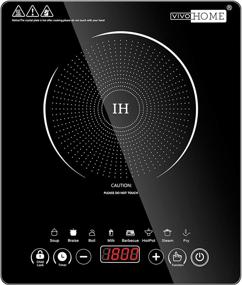 img 4 attached to 🔥 VIVOHOME Electric Portable Induction Cooktop – 120V, 1800W, 8 Preset Buttons, Sensor Touch Countertop Burner, 180-Min Countdown Timer, 0-24H Timing Start, Adjustable Temperature: 140 - 460℉