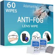 🌬️ crystal clear vision: 60 count anti fog wipes for glasses, cameras, face shields, ski masks, and swim goggles - pre-moistened, individually wrapped, with microfiber cloth logo