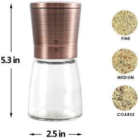 img 3 attached to Copper Pepper Grinder or Salt Shaker for Professional Chefs – Premium Spice Mill with Brushed Stainless Steel, Special Mark, Ceramic Blades, and Adjustable Coarseness