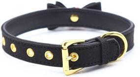 img 1 attached to Leather Collar Breakaway Adjustable Collars