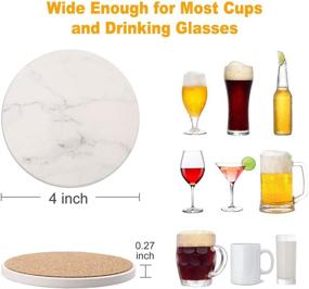 img 3 attached to 🍽️ LotFancy Absorbent Non-Slip Coasters: Housewarming Food Service Equipment & Supplies for Tabletop & Serveware