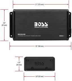 img 2 attached to 🎵 BOSS Audio Systems ASK904B.64 Marine Weatherproof Amplifier and Speaker Package - 500W Full Range Bluetooth Amplifier with Remote, 6.5 Inch 180W Marine Speakers, No Receiver Needed - Black