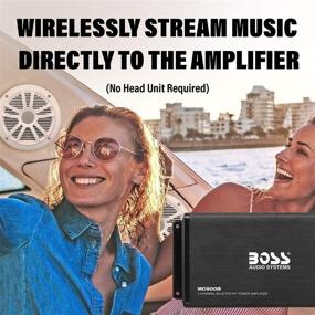 img 1 attached to 🎵 BOSS Audio Systems ASK904B.64 Marine Weatherproof Amplifier and Speaker Package - 500W Full Range Bluetooth Amplifier with Remote, 6.5 Inch 180W Marine Speakers, No Receiver Needed - Black