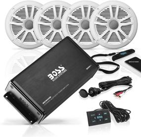 img 4 attached to 🎵 BOSS Audio Systems ASK904B.64 Marine Weatherproof Amplifier and Speaker Package - 500W Full Range Bluetooth Amplifier with Remote, 6.5 Inch 180W Marine Speakers, No Receiver Needed - Black