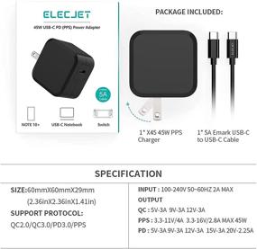 img 2 attached to 🔌 Электрозарядное устройство Elecjet Superfast | 45W USB-C PD 3.0 PPS Тип-С стеновое зарядное устройство для Samsung Note, S20, S21, Galaxy и других.