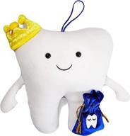 tooth pillow velvet holder pocket logo