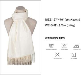 img 2 attached to SOJOS Womens Cashmere Pashmina Burgundy Women's Accessories for Scarves & Wraps