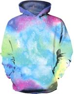 🌌 hanilav kids novelty 3d printed galaxy pullover hoodies: trendy sweatshirts for girls and boys logo