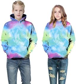 img 2 attached to 🌌 HaniLav Kids Novelty 3D Printed Galaxy Pullover Hoodies: Trendy Sweatshirts for Girls and Boys