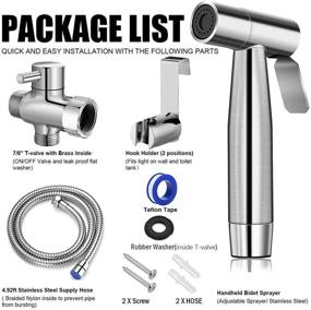 img 2 attached to 🚽 Premium Bidet Sprayer for Toilet - Cloth Diaper & Bathroom Jet Spray Attachment Kit with Easy Install Hose, Stainless Steel Durability, High Water Pressure for Pets & Feminine Hygiene