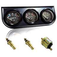 🔧 iztor 52mm 3-in-1 triple gauge kit: water temp, oil temp, and oil press for cars/trucks/tractors/marine engines logo