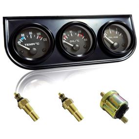 img 4 attached to 🔧 IZTOR 52mm 3-in-1 Triple Gauge Kit: Water Temp, Oil Temp, and Oil Press for Cars/Trucks/Tractors/Marine Engines