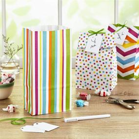 img 3 attached to 🎉 Hallmark Spring Pastel Party Favor and Treat Bags, Assorted Designs (30 Ct., 10 Each of Chevron, Dots, Stripes) - Perfect for Baby Showers, Birthdays, Easter, Mother's Day, Care Packages, May Day