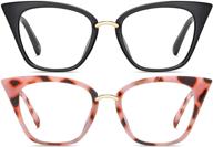 👓 aimisuv blue light blocking cateye frame glasses for women - fashionable computer eyewear to reduce eyestrain and fatigue - 2 pack logo