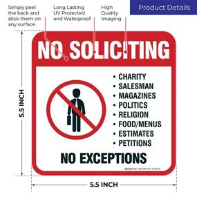 img 1 attached to 🚫 Waterproof Soliciting Sign: Ultimate Solution for Pack Solicitors!