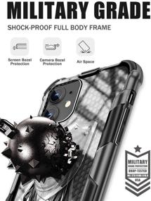 img 2 attached to 📱 ZTASEMI iPhone 11 Case with Fingerprint & Kickstand - Anti-Scratch, Microfiber Liner, 5X Military Armor-Level Shockproof - Three Stand Ways - Protective Slim Hard Phone Cover Case with Metal Kickstand (Black)