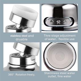 img 2 attached to 2020 Upgraded Srmsvyd Movable Kitchen Faucet Head - 360° Rotatable Faucet Sprayer Head Replacement with Anti-Splash Tap Booster, Shower, and Water Saving Feature for Kitchen