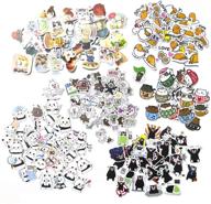 assorted animals planner stickers - 250pcs, no repeats. cutest cat, bear, rabbit, hamster decorative sticker collection for scrapbooking, diy crafts, album, and bullet journals logo