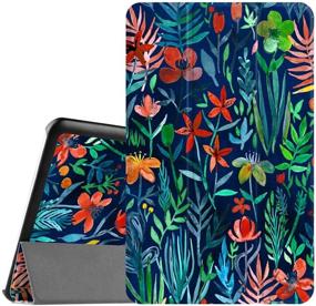 img 4 attached to 🌴 Fintie Slim Case for Samsung Galaxy Tab E 9.6 - Lightweight Protective Stand Cover for Tab E Wi-Fi/Tab E Nook/Tab E Verizon 9.6-Inch Tablet (SM-T560/T561/T565/T567V), Jungle Night