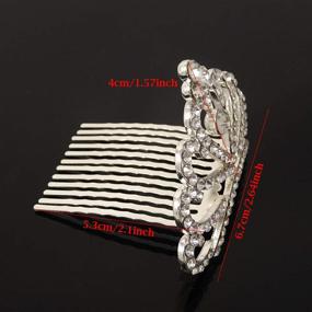 img 2 attached to 💎 Sparkling Crystal Rhinestone Princess Tiara Comb for Flower Girls Hair Accessories