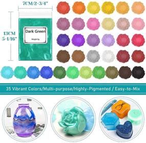 img 2 attached to 💎 Resin Supplies Kit: 35 Color Pigment Mica Powders, 15.5OZ Crystal Clear Epoxy Resin Tools & Accessories - Ideal for DIY Beginners, Art Craft Casting, Jewelry Making, Coating Resin Starter - Perfect Gift