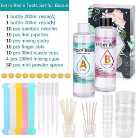 img 1 attached to 💎 Resin Supplies Kit: 35 Color Pigment Mica Powders, 15.5OZ Crystal Clear Epoxy Resin Tools & Accessories - Ideal for DIY Beginners, Art Craft Casting, Jewelry Making, Coating Resin Starter - Perfect Gift