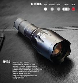 img 2 attached to 🔦 Bell + Howell 1176 Taclight: High-Powered Tactical Flashlight with 5 Modes, Zoom Function, 22X Brightness, Weatherproof Design - Perfect for Outdoor Activities, Camping, Emergency - As Seen On TV (Original)