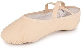 img 4 attached to 🩰 Bezioner Canvas Ballet Shoes: Stylish Slipper for Girls, Women & Kids, Yoga Shoes for Dancing