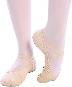 img 2 attached to 🩰 Bezioner Canvas Ballet Shoes: Stylish Slipper for Girls, Women & Kids, Yoga Shoes for Dancing