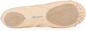 img 1 attached to 🩰 Bezioner Canvas Ballet Shoes: Stylish Slipper for Girls, Women & Kids, Yoga Shoes for Dancing