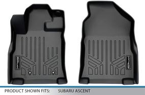 img 1 attached to 🏞️ MAXLINER All Weather Custom Fit 1st Row Black Floor Mat Liner Set for 2019-2021 Subaru Ascent