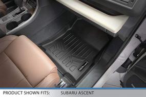 img 2 attached to 🏞️ MAXLINER All Weather Custom Fit 1st Row Black Floor Mat Liner Set for 2019-2021 Subaru Ascent