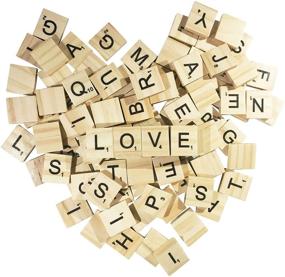 img 4 attached to LoengMax Tiles Wooden Tiles Scrabble Crafts Letter Decoration