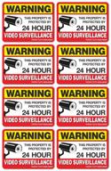 🔒 enhanced safety with reflective video surveillance sticker logo