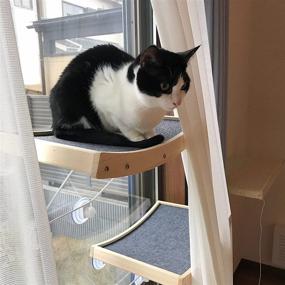 img 3 attached to 🐱 JOYO Cat Window Perch: Strong Suction Cups, Weighted up to 40lb, Safety & Space-Saving Indoor Cat Hammock