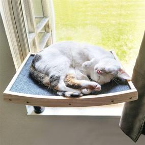 img 4 attached to 🐱 JOYO Cat Window Perch: Strong Suction Cups, Weighted up to 40lb, Safety & Space-Saving Indoor Cat Hammock