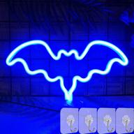 🦇 eye-catching yiviyar pink bat halloween neon light: decorative led night light for bedroom, room party, and halloween decor with 4 hooks! логотип