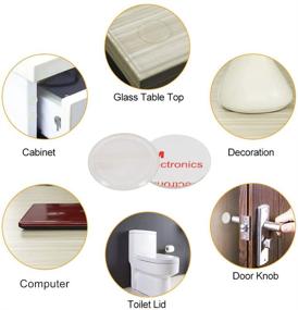 img 3 attached to 18pcs Glass Top Bumpers with Silicone Adhesive for Glass Tables, Doors, Cabinets, Drawers - GINOYA Furniture Bumpers