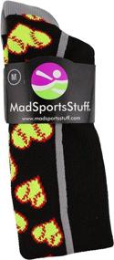 img 3 attached to MadSportsStuff Softball Socks Hearts Black