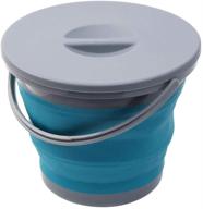 🔵 ahyuan collapsible water bucket with locking lid - portable and space-saving foldable round tub, multifunctional water container for rv, camping, marine, outdoor activities, and home (blue) logo