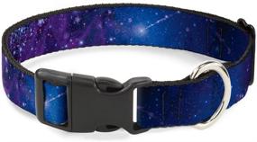 img 3 attached to 🌌 Buckle-Down Plastic Clip Collar - Galaxy Blues/Purples - 1" Wide - Large Size - Fits 15-26" Neck