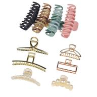 💇 lydztion hair claw clips set - 10pcs big, metal, and pearl claw hair clips for women - strong hold hairpins - non slip headwear styling tools logo